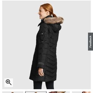 Eddie Bauer-Woman’s Sun Valley Down Parka-Black, size Large